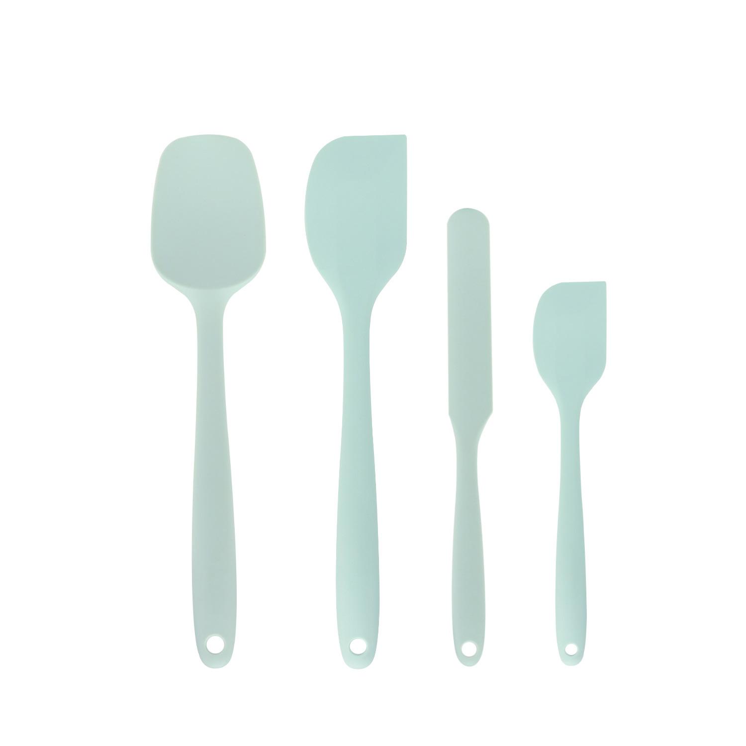 

Набор инструментов для выпечки из 4 предметов, лопаточка для крема, кухонная универсальная антипригарная посуда, силиконовая лопатка для смешивания салатов мятный зеленый