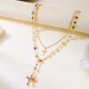 Alloy Pearls Beaded Necklace Y Shaped Pendant Clavicle Chain for Long Time Comfort and Fashion Statement