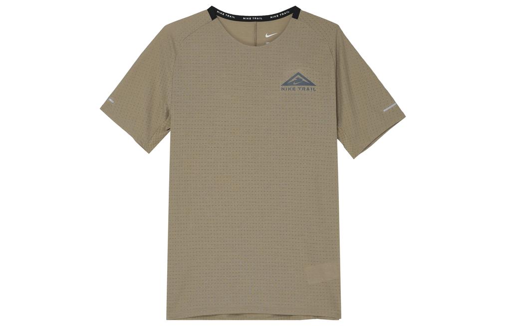 Nike T Shirts Men's Khaki Crew Neck Moderate Straight Fit DV9306-247