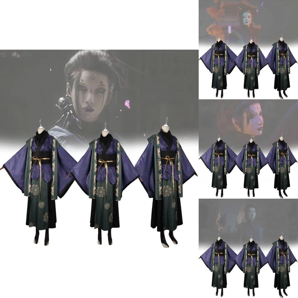 Elegant Black Myth Wukong Cosplay Outfit Featuring Retro Design In Purple Shade