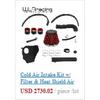 3" Universal Car Cold Air Intake System With Fan Racing Carbon Fiber Cold Feed Induction Air Intake Filter Kit Filter Box