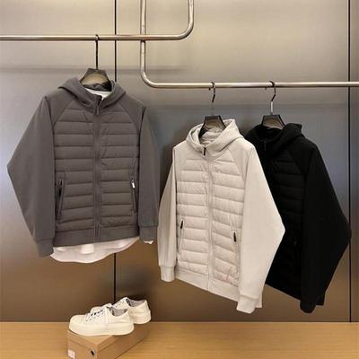 Jacket Men's Autumn Winter Korean Style Velvet Warm Cotton Coat Simple Casual Cardigan Spliced Sweatshirt Hooded Couple Jacket