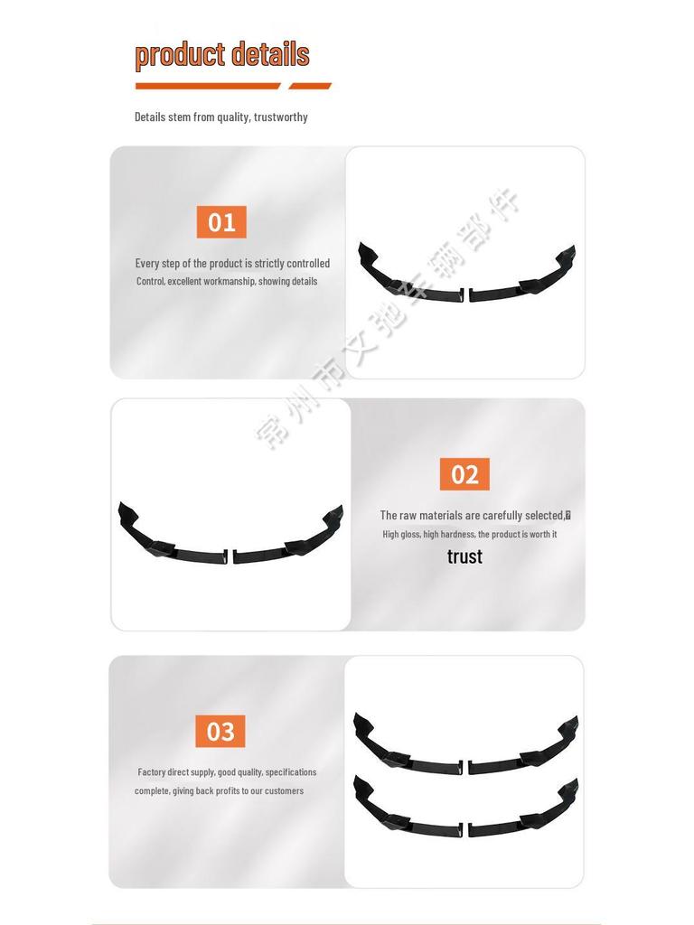 Kompatibel mit 2023 BMW X5 G05: Sport MP Vier-Teiliges Frontlippen- & Splitter-Kit.