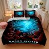 3pcs Harry Potter Bedding Set, Soft Polyester Duvet Cover and Pillowcases Machine Washable Seasons all suitable 09