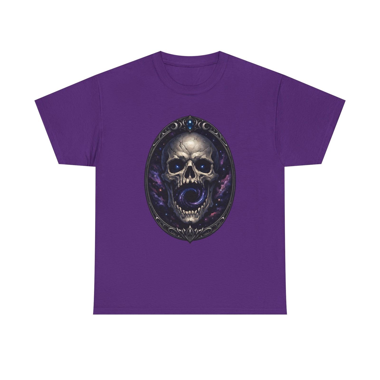 Unisex Heavy Cotton Tee Skull Black Hole Space Fantasy Horror Cosmic S разноцветный