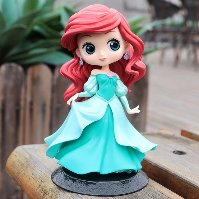 Disney Q Posket Jasmine Princess Snow White Belle Ariel Cinderella Anna Elsa Mulan Tinkerbell Cake Topper Children Gift