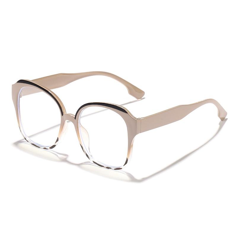 Fashion Large Frame Square Anti Blue Light Glasses Men Women Europe and America Piece Together Color Eyeglasses