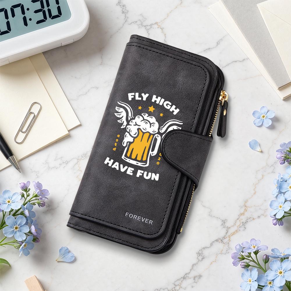 Fashion Printed Long Wallet Multi Slot Casual Portable Purse for Daily Use