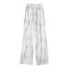 Women's 2026 Ice Silk Tie-Dye Wide-Leg Pants - Cool Summer Tencel Trousers