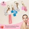 Slipper Shape Silicone Keychain Cap Accessories Portable Durable Holder Keychain Compatible For Lipgloss Storage And Balm Cap