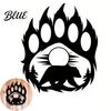Wooden Paw Wall Decor Metal Hollow Out Bear Art Rustic Forest Landscape Hanging Sculpture with Holiday Present for Family Prints Large Iron