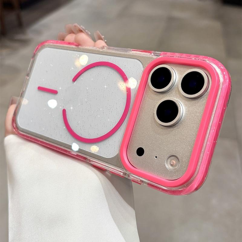 Luxury Bling Glitter For Magsafe Magnetic Clear Case For iPhone 16 17 Pro Max 15 14 Plus 13 12 Wireless Charge Shockproof Cover