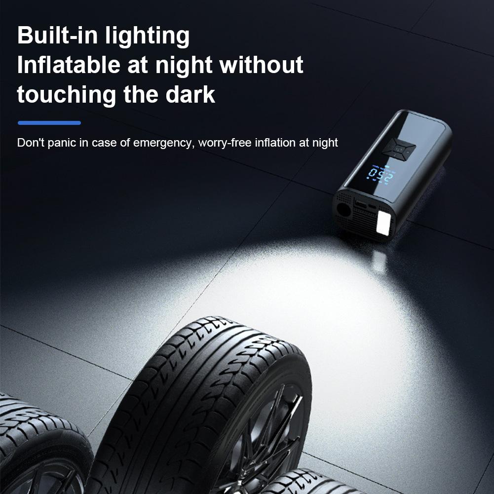 150PSI Electric Tire Pump with LED Light Portable LCD Display Car Inflator Pump Bicycle Air Compressor for Automobile Ball Kayak