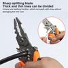 14 In 1 Foldable Wire Stripper Separator For Winding Cutting Pulling Crimping Wire Stripping Electrician Tool Multifunctional