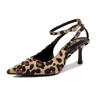 ZR same sexy high heels for women, empty bag head sandals after outer wear, fashionable leopard print, European and American style light luxury single
