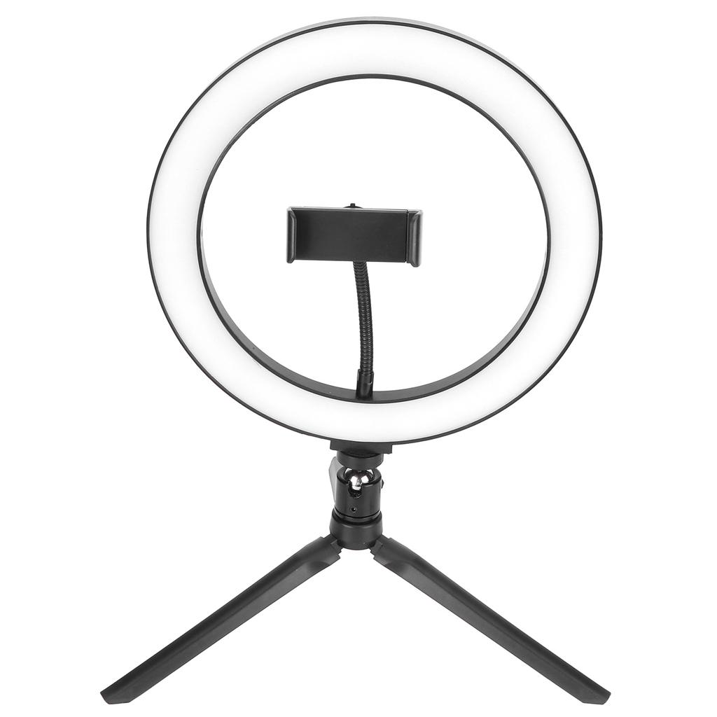 LED Ring Light 10 Levels Dimming Desktop Fill Lamp with 3 Color Temperature for Live Broadcast