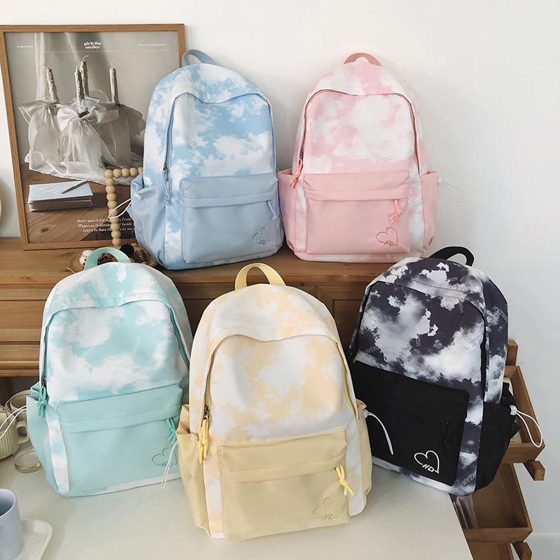 Tie-Dye-Druck Studenten-Schultasche Große Kapazität Damen-Rucksack