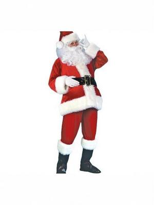 Gold Velvet Santa Claus Outfit - European/American Cross-Border Christmas Performance Costume