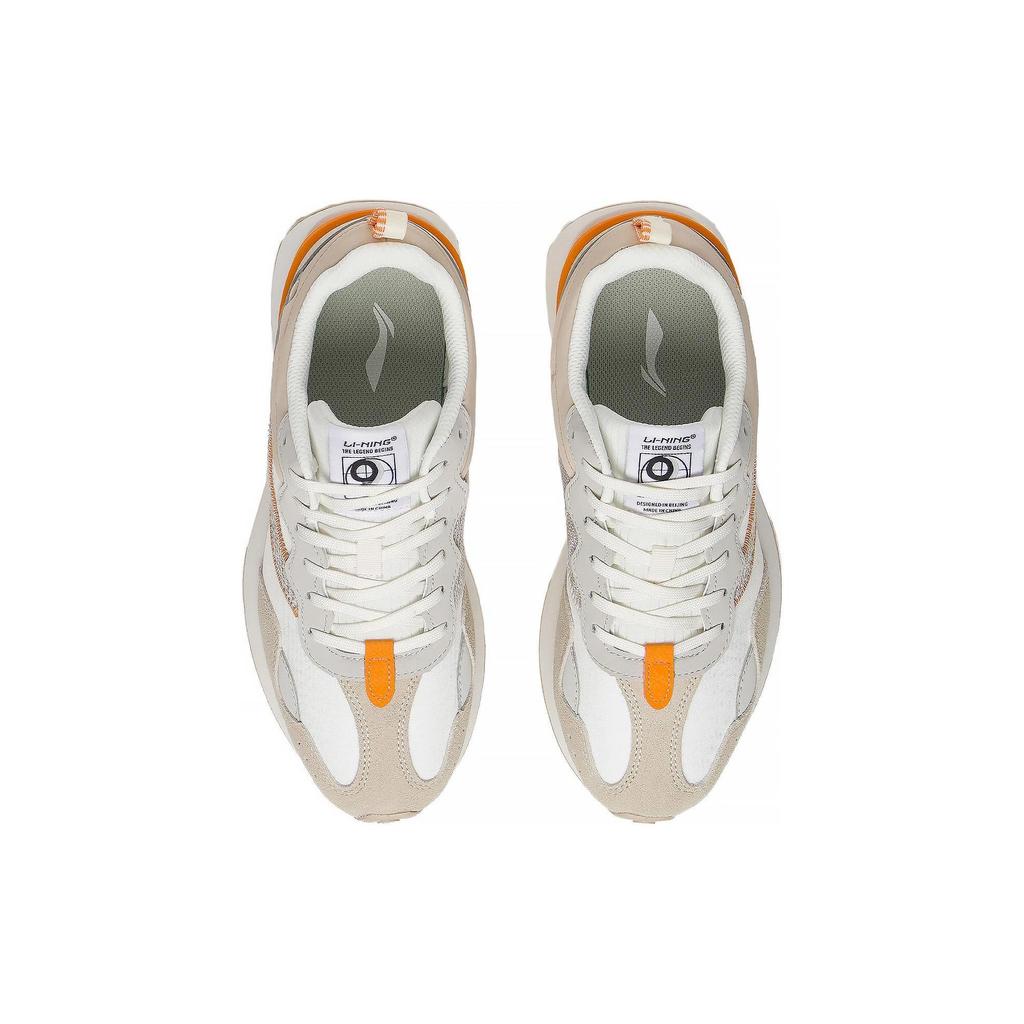 Li Ning Rebound Slip Resistant, Abrasion Resistant, Breathable Low top Sports Casual Shoes Women's White Gray AGCS350-2