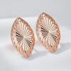 Fashion Glossy Earring For Women Unusual Creative Hollow Rhombus  Rose Gold Color Ethnic Bride Vintage Jewelry