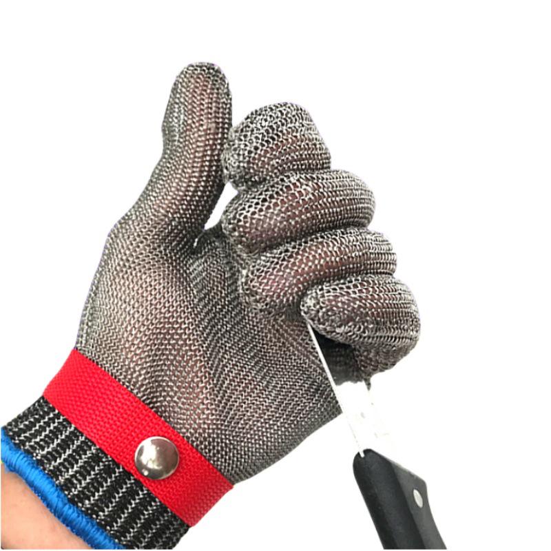 316L Nerezová ocel odolná proti opotřebení Protipořezové rukavice pro zpracování ryb
