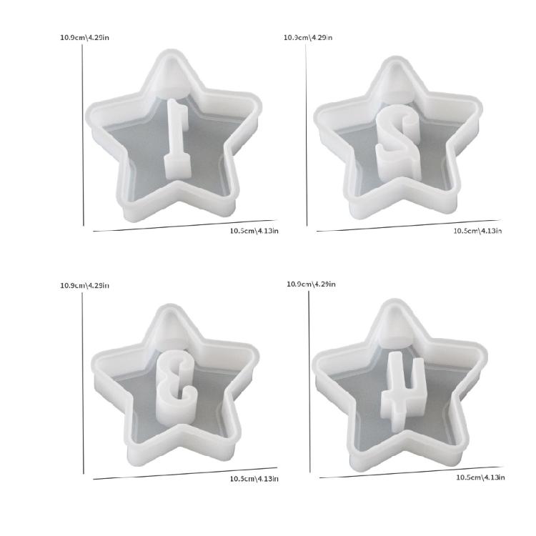 4pcs Flexible Sturdy Silicone Mold Accessory for Crafting Number Candle and Decorative Pieces for Family Gatherings