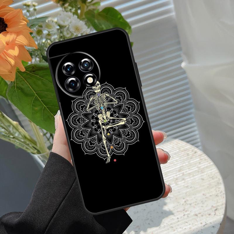 Skeleton Yoga Case For OnePlus 15 15R 13 13T 13R 12 12R 11 10 10R 10T 8T Nord 5 CE 4 2 3 Lite N20 N30 Cover