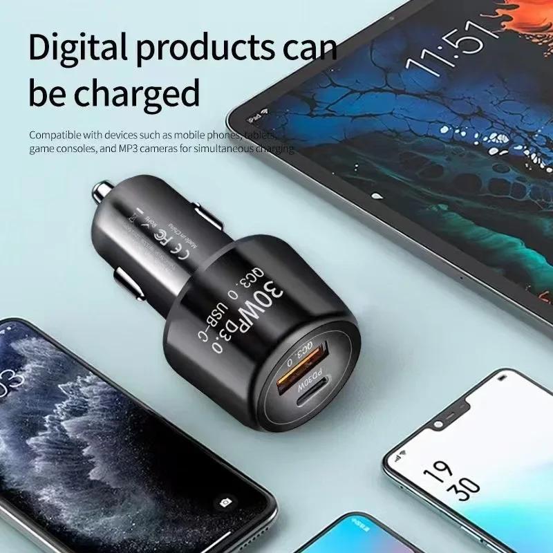 48W PD Car Charger USB Type C Fast Charging Auto Phone Charger Adapter Quick Charger 3.0 for IPhone IPAD Xiaomi Huawei Samsung