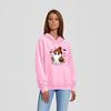 Women's O-neck Long Sleeve Halloween Printed Top Solid Color Hoodie