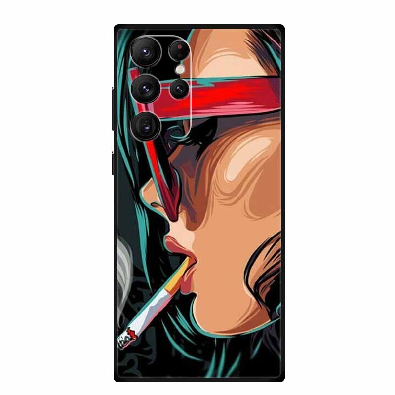 For Samsung S23 Ultra Phone Case Cover S23Ultra Black Silicone Soft Back Case For Samsung Galaxy S22 S23 Ultra Case S 23 Ultra