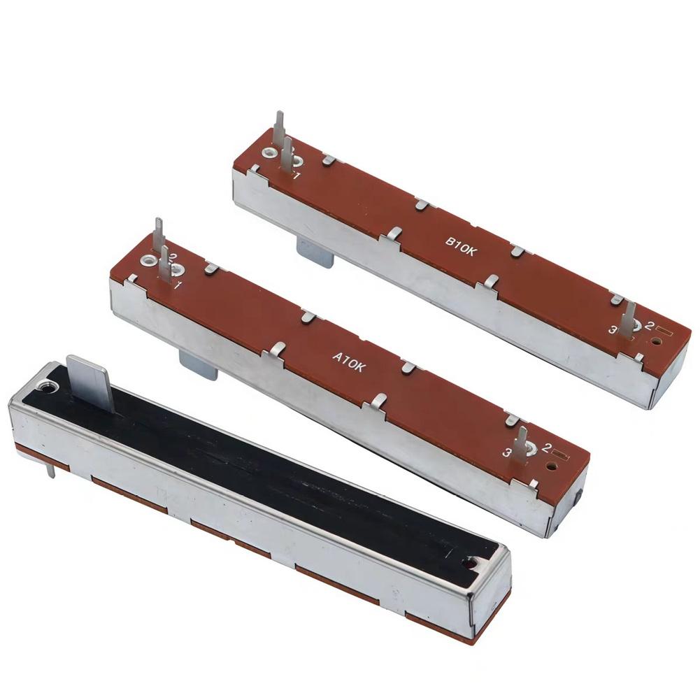1pc 88mm 3-Pin Single Potentiometer A10K B10K Straight Slide Potentiometer Instruments Parts Accessories