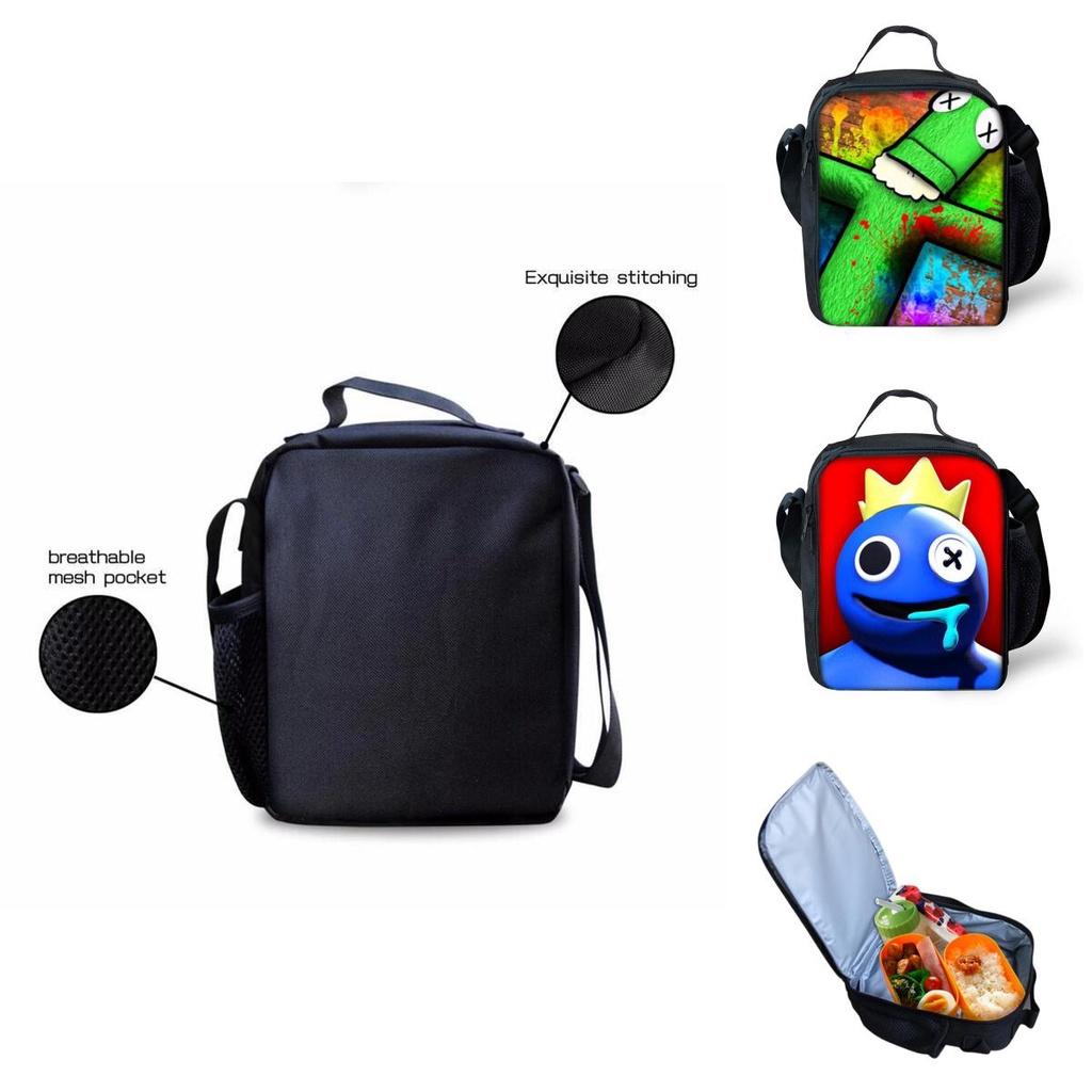 Roblox Rainbow Friends Izolovaná taška na oběd pro děti Vodotěsná a s velkou kapacitou