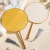 Zifangzhai Ancient-Style Pure Silk Fan with Blank Long Handle, Imitation Antique Fine Brushwork, Watercolor Hand-Painted Round Fan