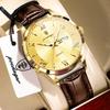 POEDAGAR Luxury Fashion Watch for Man Leather Date Week Casual Quartz Clock Waterproof Luminous Business Watches Reloj