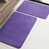 Hot-Selling Solid Color Imitation Cashmere Floor Mat Bathroom Door Mat Bathroom Absorbent Foot Mat Two-Piece Set