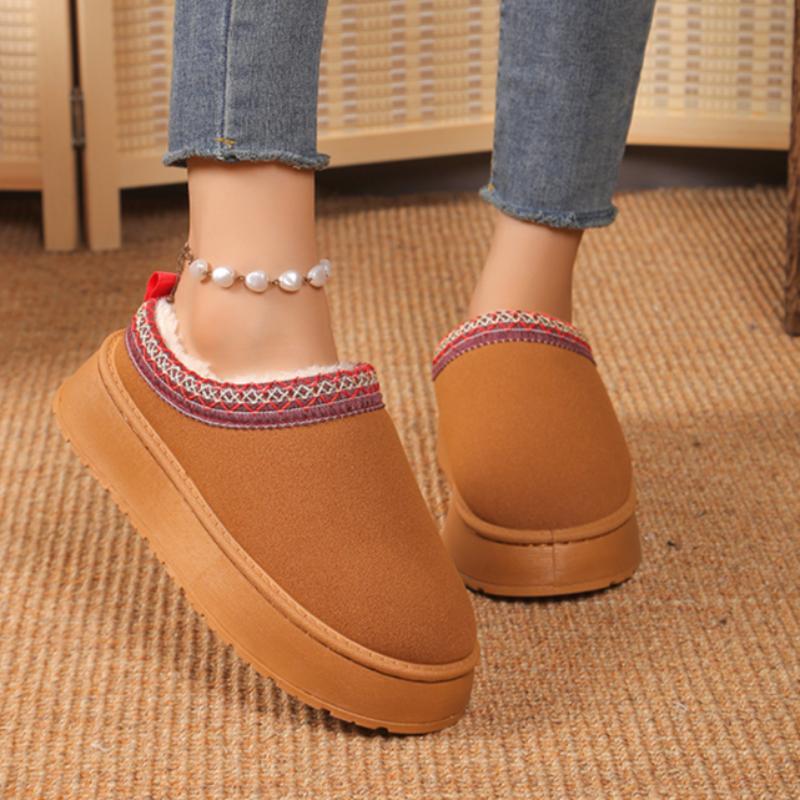 

Женские зимние сапоги зима 2024 новые теплые хлопковые сапоги на толстой подошве женская модная удобная обувь для женщин Botas De Mujer 43 малиновый