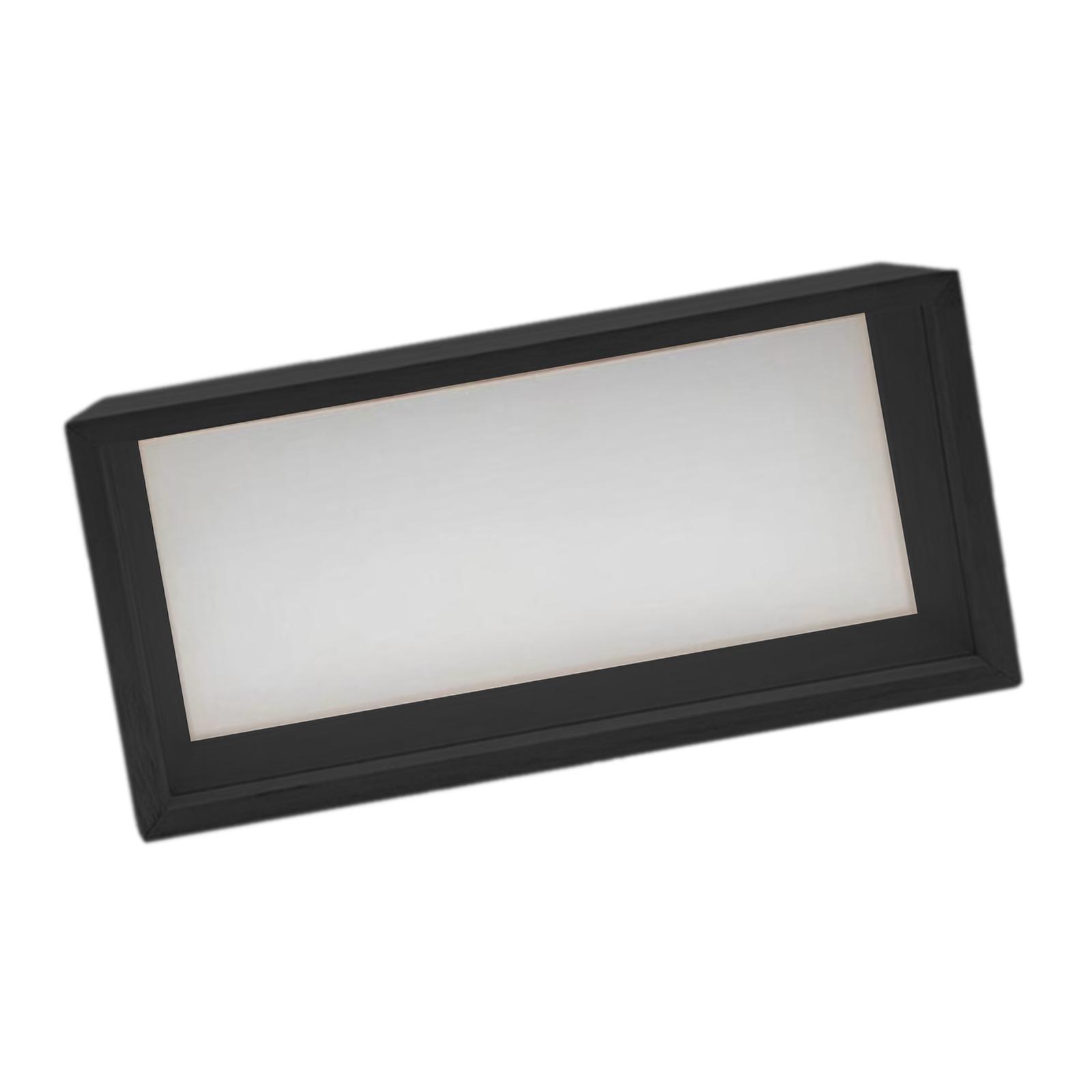 Shadow Box Photo Frame, Dried Flower Display Stand, DIY Gifts, Rectangle Storage Box for Display Dried Flowers nero