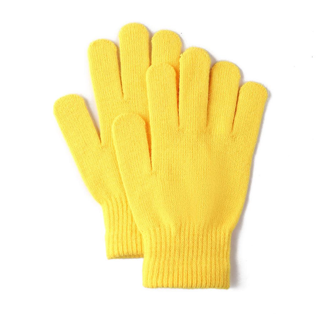Warm Solid Color Gloves, Cold Resistant Knitted Gloves, Unisex Cycling Gloves