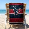 Custom Name Beach Towel Texans basketball Beach Towel, Soft Microfiber, Gift for Her/Him, Birthday, for Pool, Beach, Travel, Fan gifts