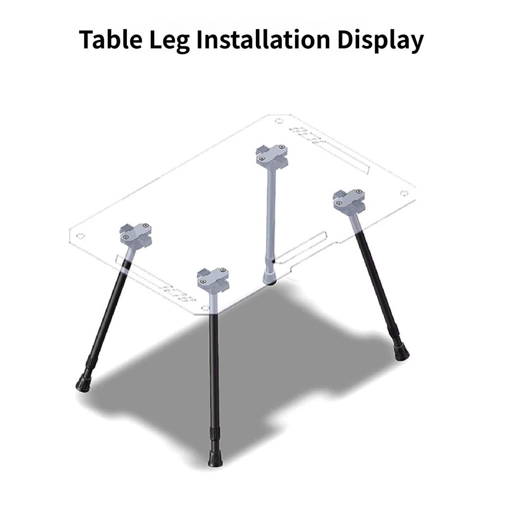 Practical Furniture Leg Connectors Hardware Nylon Texture for Camping Tables with Ergonomic Build and Quick Setups