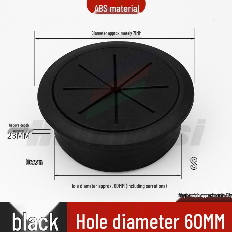 Desktop Decorative Cable Management and Sealing Cover for Desk Cable Holes