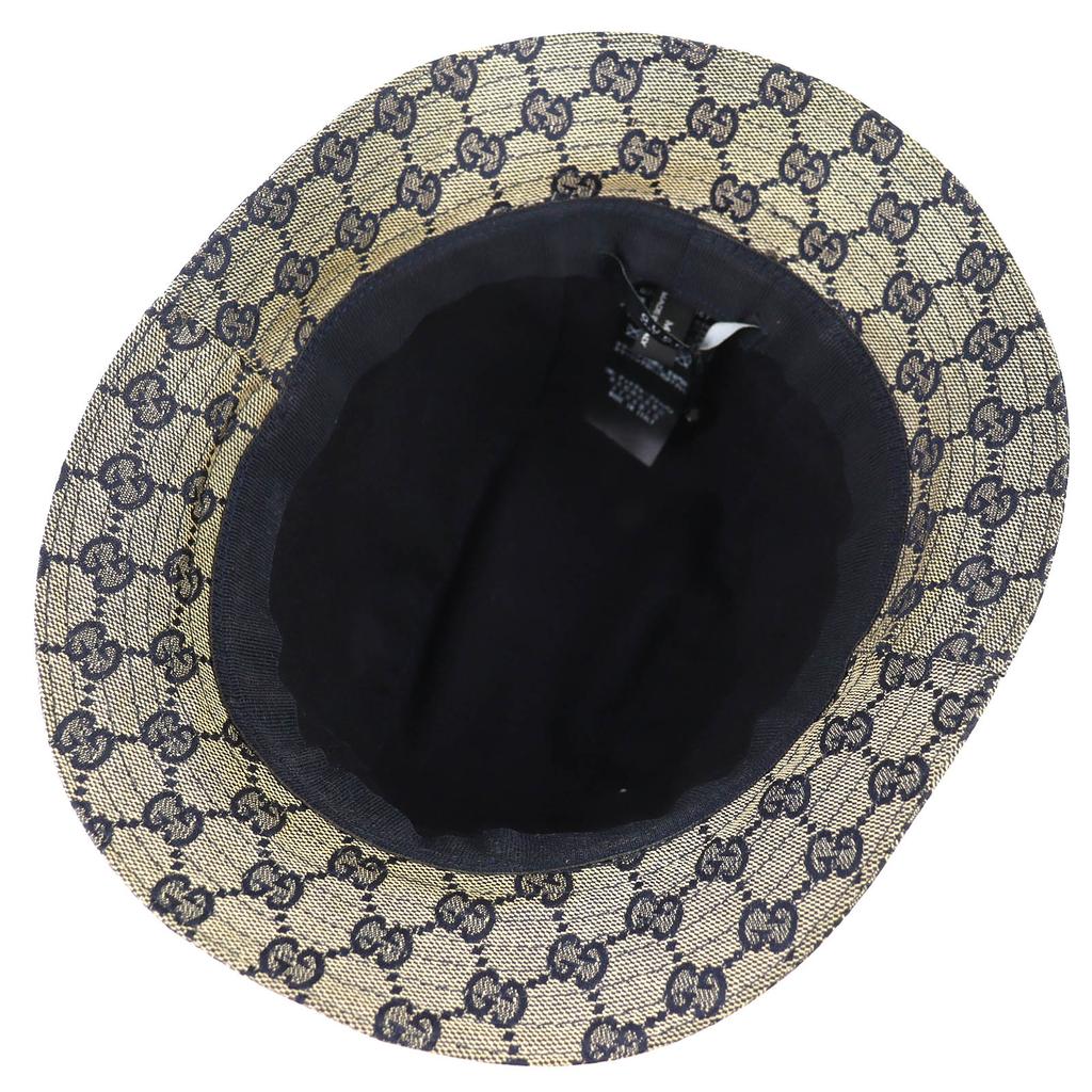 Great GUCCI hat GG canvas bucket hat beige polyester Women M 030367 Used