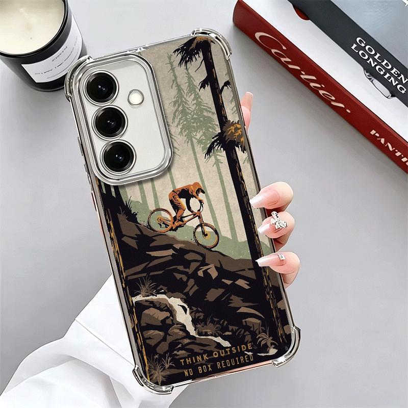 Mountain Bike Bicycle Soft Phone Case For Samsung A17 A27 A07 A37 A57 A16 A56 A15 A55 A14 A54 A13 A53 A26 A36 A25 A35 A24 A34 A2