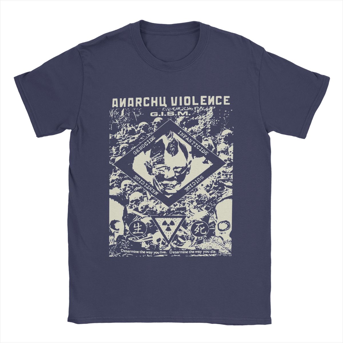 

Casual Gism Anarchy Violence Punk Band T-Shirts Men Women s Pure Cotton Tee Shirt Birthday Present Clothing 4XL