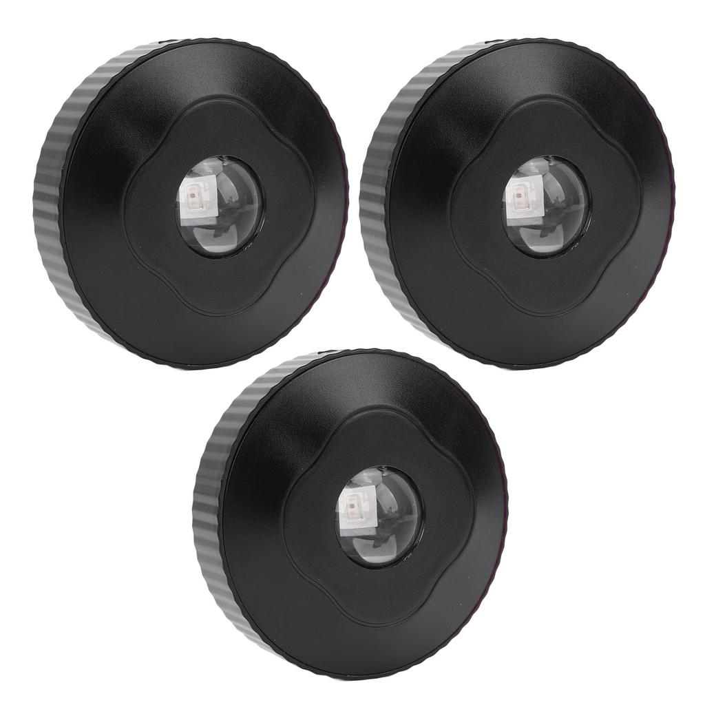 3PCS RGB Colorful Puck Light Battery Operated USB Rechargeable Under Cabinet Lighting with Remote