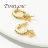 18K Gold Plated Charms Pendants Clasps with Pearl Pendant Mounting,Connectors For Jewelry,DIY Necklace Accessories