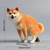 Figura de Perro Escultura de Animal Decoración de Salpicadero de Coche Estatua de Shiba Inu para Dormitorio