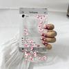 Aesthetic Pink Magnolia Flower Phone Case For iPhone 15 16 14 13 12 Mini 11 17 Pro Max XS XR 7 8Plus Shockproof Clear Hard Cover