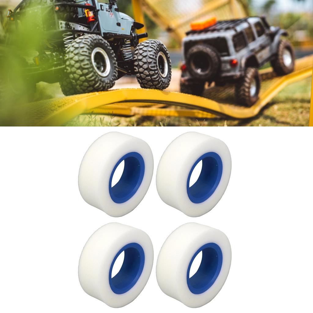 4Pcs RC Tire Foam Inserts Double Layer Sponge Replacement RC Crawler Tire Foam for 1/10 1/8 2.2inch Wheel Tires