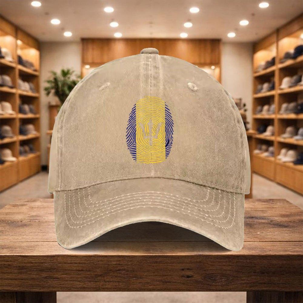 Pc Baseball Cap a Casual Duckbill Hat New Versatile Hat with The Flag of Barbados Adjustable Sports Cap Suitable for Vacatio